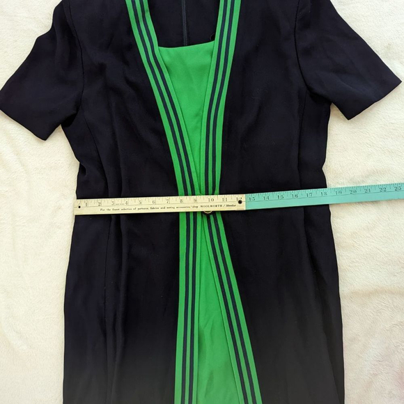 Petite Perceptions Vintage Blue & Green Dress - Picture 5 of 10